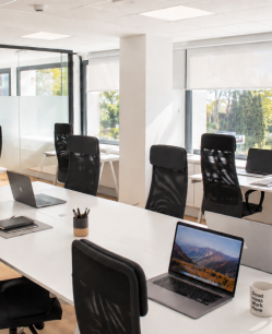 Alquiler de oficinas en Madrid: despacho privado de trece puestos con mampara acristalada en Cink Coworking